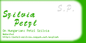 szilvia petzl business card